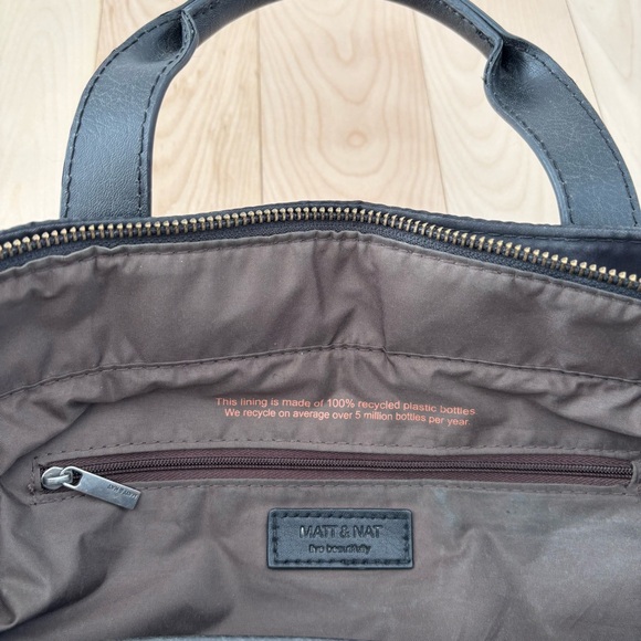 Matt & Nat Black Nylon Tote Bag - Picture 9 of 13